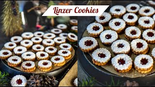 Linzer Cookies Recipe  Raspberry Linzer Cookies  Christmas Cookies [upl. by Styles]