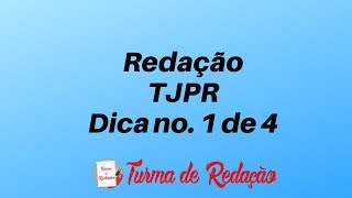 TJPR Redação Cespe Dica no 1 [upl. by Tai]