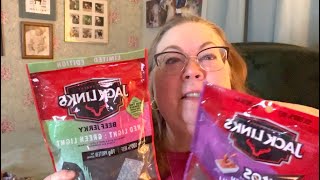 Trying 2 New Jack Links Beef Jerky [upl. by Ecinwahs]