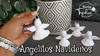 Angelitos a crochet para navidad navidadcrochet recuerdosnorma [upl. by Som351]