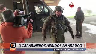 3 carabineros heridos en arauco [upl. by Latrena]