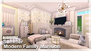 BLOXBURG  Summer Modern Family Mansion  No Gamepass  bloxburg one story house build [upl. by Akienaj146]