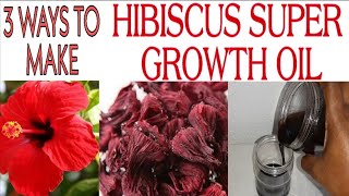 3 WAYS TO MAKE HIBISCUS SUPER HAIR GROWTH OIL [upl. by Annoerb99]