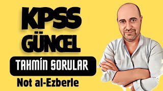 KPSS 2024 ÇIKABİLECEK TAHMİN 15 BİLGİ [upl. by Atekihc]