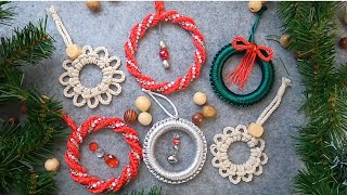 ❄ DIY ADORNOS de NAVIDAD en MACRAME paso a paso  DIY Macrame Christmas Ornaments Tutorial [upl. by Llednik]