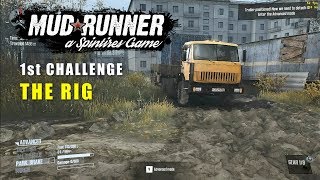 Mud Runner Challenge 1  The Rig  Spintires Game Indonesia [upl. by Anhaj]