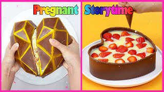 🙄 Pregnant Storytime 🌈 Top Awesome Chocolate HEART Cake Decorating Ideas For Darling [upl. by Katzman]