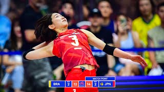 SARINA KOGA DOMINATED Against Brazil in Womens VNL 2024 [upl. by Yesnikcm]