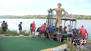 Video Great Raft Race returns to Tulsa for the first time since 2019 [upl. by Sybila]