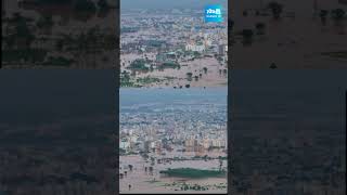 Vijayawada Floods Drone Visulas  AP Rains Budameru Vagu Floods  SakshiTV [upl. by Sesilu]