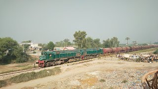 Oil Tankers special Goods TrainPassing From Sanawan With Gmcu 15 4909 4902 Locomotive [upl. by Compton]