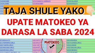 TAJA SHULE YAKO UTUMIWE MATOKEO YA DARASA LA SABA 2024 BOFYA HII LINK KUTAZAMA MATOKEO [upl. by Kauffmann]