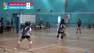 Ang Mo Kio Secondary School vs Fairfield Methodist School  Volleyball B Div Girls  NSG 2021 [upl. by Terri]