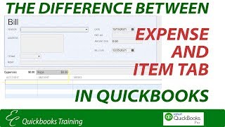 The difference between QuickBooks item and expense [upl. by Rogerson]