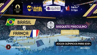 BRASIL x FRANÇA  OLIMPÍADAS DE PARIS 2024  BASQUETE MASCULINO  AO VIVO [upl. by Anali]