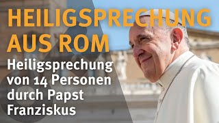 Heilige Messe mit Heiligsprechung durch Papst Franziskus und Angelus Petersplatz Rom  20102024 [upl. by Lief]