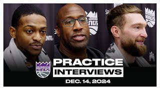 De’Aaron Fox Domantas Sabonis amp Coach Brown  Practice Interviews 121424 [upl. by Tuddor]