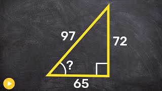 Find the measure of an angle using three side lengths of a triangles  math help [upl. by Eednyl]