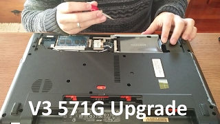 Acer V3 571G  Packard Bell EasyNote TE HDD Replacement  SSD Upgrade [upl. by Past]