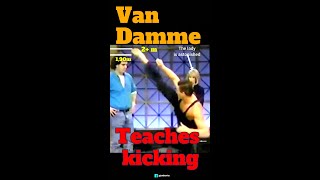 Van Damme teaches How to KICK on television [upl. by Roter922]