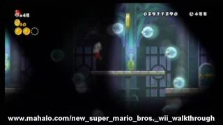 New Super Mario Bros Wii Walkthrough  World 5  Ghost House [upl. by Gnol]