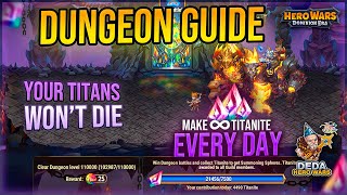 Dangeon guide for unlim titanite Titans power setup for HeroWars Dominion Era [upl. by Rema]