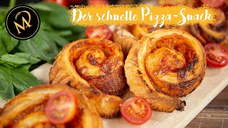 Schnell ein paar Pizzaschnecken backen so gehts Fingerfood Idee zum Vorbereiten [upl. by Norvin]