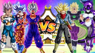 Goku amp Vegeta amp Gohan vs Trunks amp broly amp Frieza  Who Is Suronger goku anime versus dbz dbs [upl. by Ynnam]