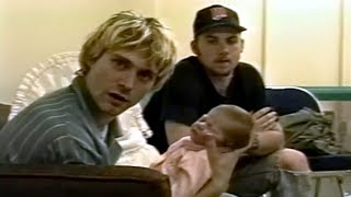 Kurt Cobain amp Frances Bean backstage on September 11th 1992 Seattle WA [upl. by Hercules]