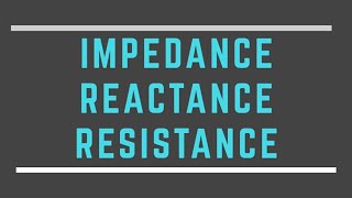 What is Impedance Reactance and Resistance in Tamil [upl. by Aldus223]