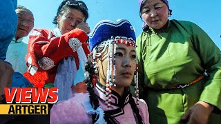 Mongolian Traditional Wedding  Must See Event In Mongolia Nomad Culture  Views [upl. by Yelssew480]