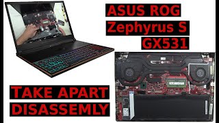 ASUS ROG Zephyrus S GX531 Take Apart Base Disassembly How to disassemble [upl. by Vogel113]