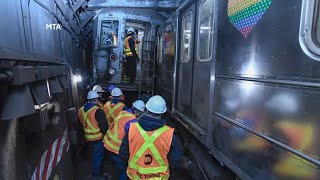 NTSB investigating subway train collision derailment that injured 26 people [upl. by Bertram]