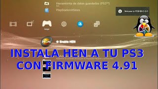 Instalar hen a Playstation 3 en 4 91 [upl. by Ydniw]