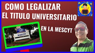 Como Legalizar el Titulo Universitario en la MESCYT en la República Dominicana [upl. by Airotnes929]