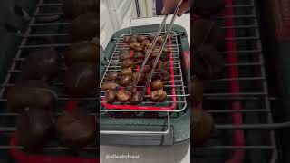 Kestane kebap zamanı geldi 🌰 Elektronik mangal kullanan var mı 😁 mangal kestane kestanekebap kış [upl. by Rediah]