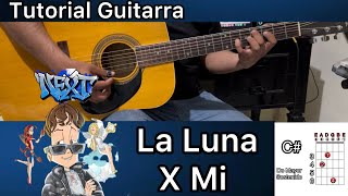 LA LUNA X MI  Xavi  Tutorial GUITARRA  Acordes  Tabs  Buscando Notas [upl. by Ordnazil389]