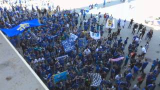 Entrada afición Real Oviedo en León [upl. by Annoerb]