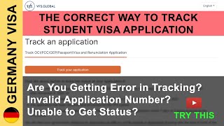 How to Track Status of Germany Student Visa Application After Appointment at VFS or Embassy [upl. by Eelyram]