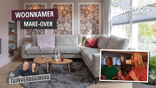 UrbanSofa  Lausanne hoekbank samen met een Calore draaifauteuil in zachte roze stof  S6E12 [upl. by Ynoep]