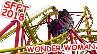 Wonder Woman Golden Lasso Coaster NL2 POV  Six Flags Fiesta Texas  New for 2018 [upl. by Cesare]