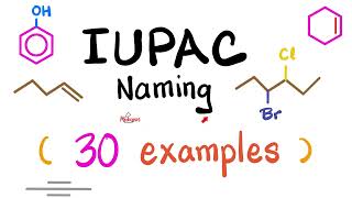 IUPAC naming for Organic Compounds 30 Examples [upl. by Asus]