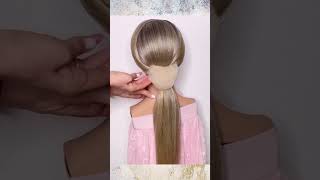 Sleek bun hairstyle tutorial  easy way to create beautiful and shiny sleek bun [upl. by Kalk]