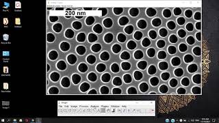 How to measure the average size between nano pores and the SD using ImageJ software [upl. by Carry]