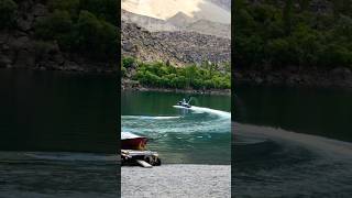 Motorjet riding at upper kachura lake skardu travel shorts Kachuralake pakistanhiking [upl. by Tench626]