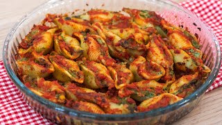 Conchiglioni ripieni di ricotta e spinaci  ricetta pasta al forno facile [upl. by Eibmab]