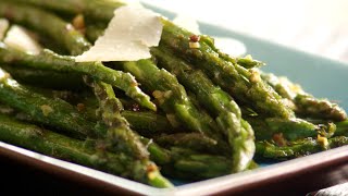 Asparagi saltati con burro e aglio  videoricette di contorni velocissimi [upl. by Arjan]