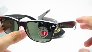 RayBan RB 2132 Unboxing New Wayfarer Top Black on Transparent Polarized Sunglasses [upl. by Lunnete]