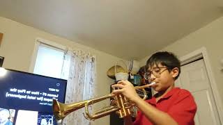 My first time playing the trumpet [upl. by Itra]