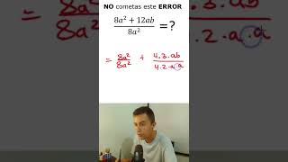 ☠️NO COMETAS ESTE ERROR EN ALGEBRA shortsviral algebra maths [upl. by Nylrehc]